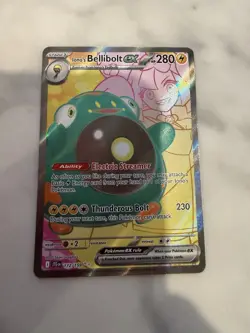 Pokemon TCG Iono's Bellibolt EX Journey Together Ultra Rare Holo Card 183/159 - Image 1