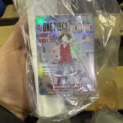 One Piece Monkey D. Luffy US Voyage College Basketball Promo Card Rutgers - Image 1