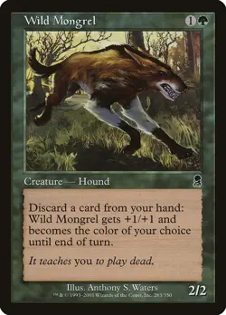 Odtyssey Wild Mongrel MTG Magic the Gathering NM - Image 1