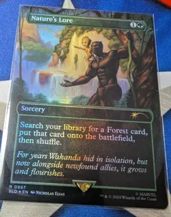 Nature's Lore Groot MTG Marvel Secret Lair NM Foil Unplayed SLD Black Panther - Image 1