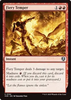 FIERY TEMPER x4 mtg NM-M Innistrad Remastered 4 Unc - Image 1