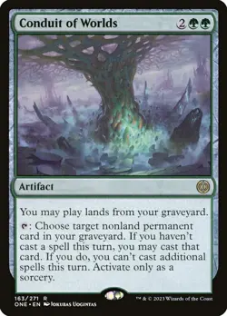 Conduit of Worlds 163/271 Foil Rare Phyrexia All Will Be One MTG Near Mint - Image 1