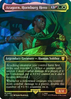 MTG - Aragorn, Hornburg Hero - Foil - Lord of the Rings Magic the Gathering - Image 1