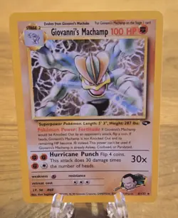 GIOVANNI'S MACHAMP 006/132 Gym Challenge Pokemon Card Holo WOTC NM - Image 2
