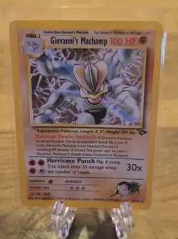 GIOVANNI'S MACHAMP 006/132 Gym Challenge Pokemon Card Holo WOTC NM - Image 5