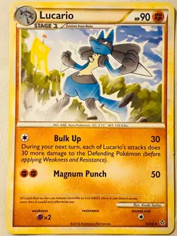 Pokemon HS Unleashed - Lucario 19/95 - Rare - NM - Image 1