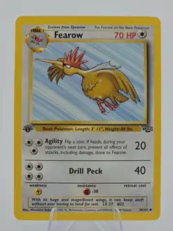 1999 Pokemon 1st Edition Fearow 36/64 Jungle Uncommon NM - Image 1