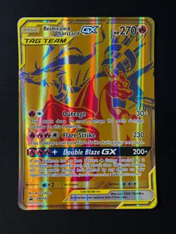 2021 Pokemon Reshiram & Charizard GX Tag Team SM247 (JUMBO) - Image 1