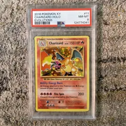 CHARIZARD-HOLO EVOLUTIONS POKEMON XY EVOLUTIONS 2016 11 PSA 8 *CLEAN 8* - Image 1