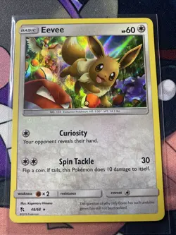 Pokemon TCG Hidden Fates Holo Eevee 48/68 - Image 1
