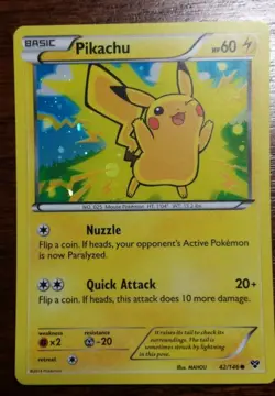 NM Pikachu Holo Limited Movie Promo 42/146 Pokemon XY + Bonus Common - Image 1