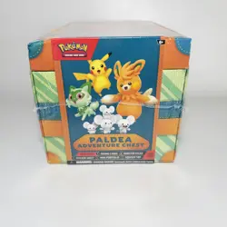 Pokemon TCG Paldea Adventure Chest Squishy Toy Booster Packs Box Factory Sealed - Image 1