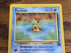 Pokemon Wotc Black Star Promo # 20 Psyduck,,not played - Image 2