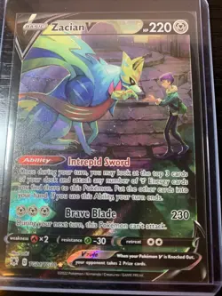 Pokemon TCG Zacian v Astral Radiance Trainer Gallery Holo Card TG21/TG30 Swsh10 - Image 1