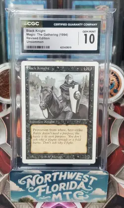Graded MTG Card - CGC Gem Mint 10 - 3rd Edition (Revised) - Black Knight - Image 1