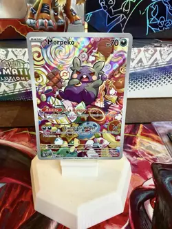 Morpeko SV04: Paradox Rift Illustration Rare Full Art Holo Pokemon 206/182 - Image 1