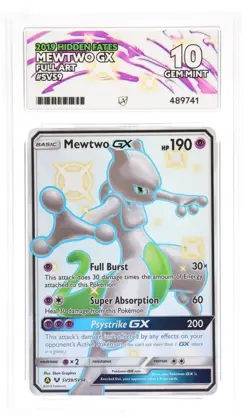 Mewtwo GX SV59/SV94 - Hidden Fates - Pokemon Card - English- ACE 10 Perfect Subs - Image 3