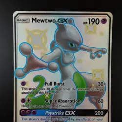 Mewtwo GX SV59/SV94 Pokemon Hidden Fates Holo Full Art Card - Image 2