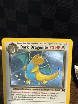 Pokemon Dark Dragonite Holo #5/82 Team Rocket Rare Vintage TCG Card - Image 2