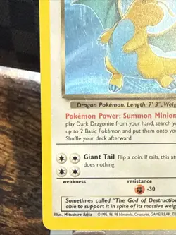 Pokemon Dark Dragonite Holo #5/82 Team Rocket Rare Vintage TCG Card - Image 5