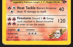 Blaine's Arcanine - 1/132 - Holo Rare - Gym Challenge - Pokemon Card - DAMAGED - Image 4