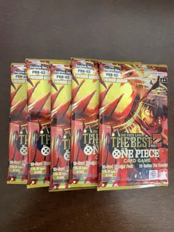 One Piece The Best Vol. 2 PRB-02 Five 5 Premium Booster Packs Lot English A - Image 1