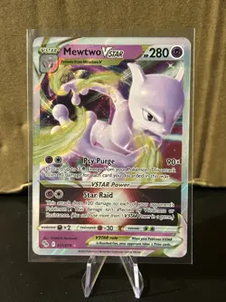 Pokemon Mewtwo VSTAR TCG Holo Ultra Rare Card 031/078 Pokemon Go - Image 1