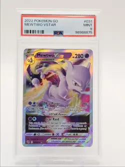 MEWTWO VSTAR 2022 POKEMON GO HOLO RARE VSTAR MINT 031/078 PSA 9 Q1652 - Image 1