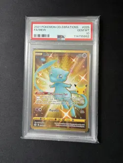 PSA 10 Gem Mint Pokemon 2021 Mew Full Art Celebrations Gold #025 025/025 - Image 4