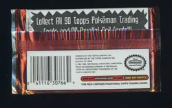#8 1998 Topps Pokemon TV Animation Blue Logo Foil Booster Pack Sealed - Image 2