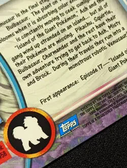 Pokemon Topps TV Animation Series 1 - 1st Edition Print Blue logo - Near Mint - Image 3