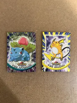 Ivysaur + Raichu Topps Animated Pokemon Card Lot Vintage WOTC - Image 1