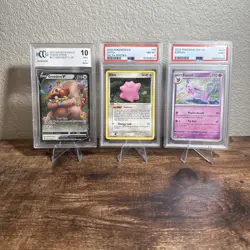 Lot Of 3 Graded Pokemon Cards Beckett BCCG PSA 8 9 10 - Image 1