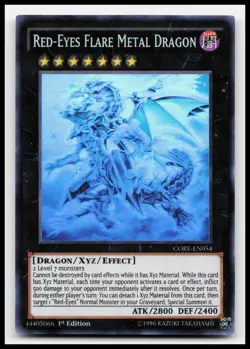 Red-Eyes Flare Metal Dragon (Ghost Rare) CORE-EN054 1st Edition Yugioh Card - Image 1