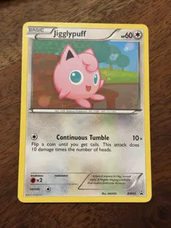 Pokemon Jigglypuff BW65 Non-Holo Black Star Promo Card 2013 - Image 1