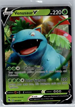 Venusaur V 001/073 Champion's Path - Pokemon Card - NM - Image 1