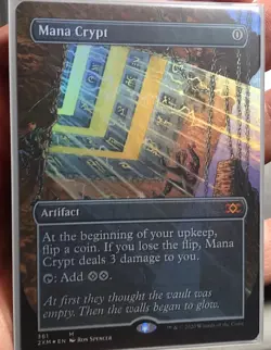 MTG English Borderless Mana Crypt NM Foil Double Masters - Image 1