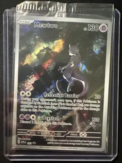 MEWTWO SVP 052 Scarlet Violet 151 Promo Illustration Rare Pokemon Card SEALED - Image 1