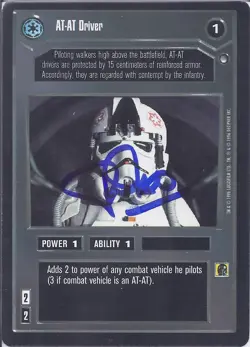 Star Wars CCG - Paul Jerricho (AT-AT Diver) - signed card - autograph - Image 1