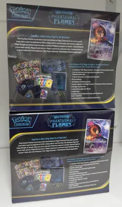 Pokemon Center Mega Evolution Phantasmal Flames ETB Factory Sealed New Lot Of 2 - Image 2