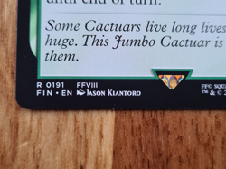 Jumbo Cactuar - NON-FOIL - RARE FIN 0191 - Final Fantasy MTG - M/MN - Image 2