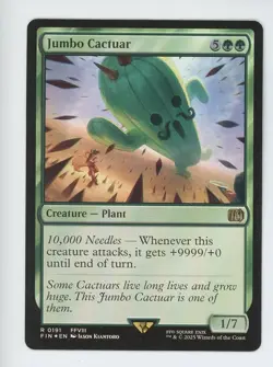 2025 MAGIC THE GATHERING FINAL FANTASY 0191 JUMBO CACTUAR RARE FOIL - Image 1