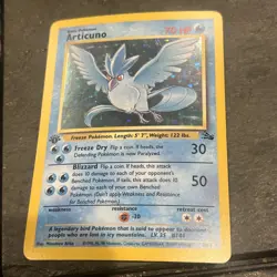 Articuno 2/62 Fossil Holo LP Vintage Pokemon Card WOTC 1999 Rare 1st Edition - Image 2