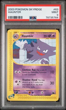 2003 POKEMON SKYRIDGE #63 HAUNTER PSA 9 - Image 1