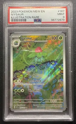 2023 Pokemon SV 151 Mew en Ivysaur #167/165 PSA 9 - Image 1