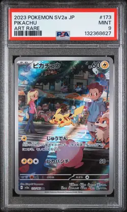 2023 Pokemon Japanese SV2a AR Pikachu #173/165 MINT PSA 9 - Image 1