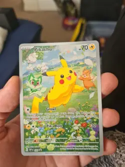 Pikachu SVP 088 Illustration Rare Paldea Adventure Promo Pokemon Card - Image 1