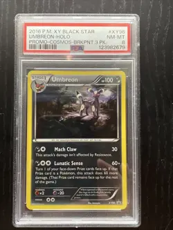 Pokemon - Umbreon XY Black Star Promo 3 Pack Blisters - Cosmos #XY96 PSA 8 - Image 1