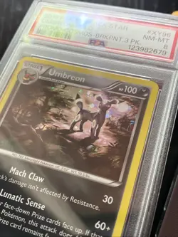 Pokemon - Umbreon XY Black Star Promo 3 Pack Blisters - Cosmos #XY96 PSA 8 - Image 2