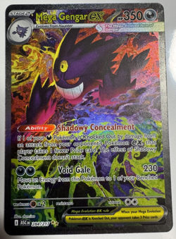 Mega Gengar ex 284/217 SIR Secret Pokemon Ascended Heroes IN HAND READY TO SHIP - Image 1
